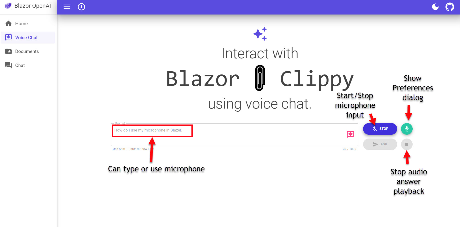 Voice Chat Page