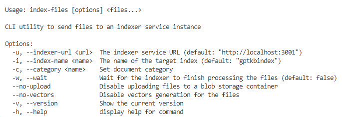 index-files usage