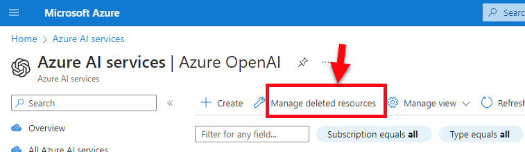 Manage deleted resources