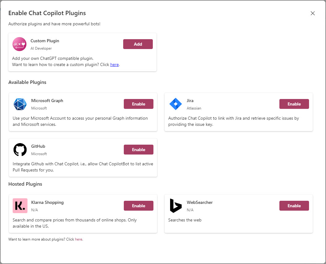 Plugins Dialog